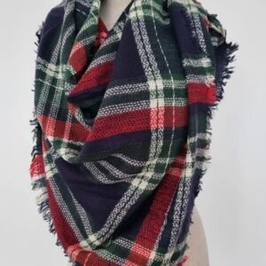 Oversized Plaid Blanket Scarf
